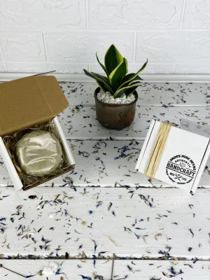 White clay round soap