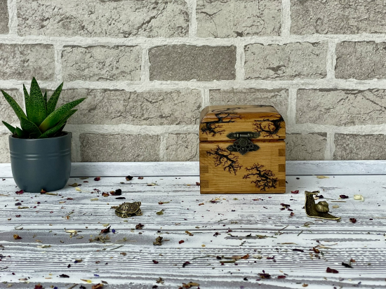 AUFBEWAHRUNGSBOX AUS HOLZ-WALNUSS