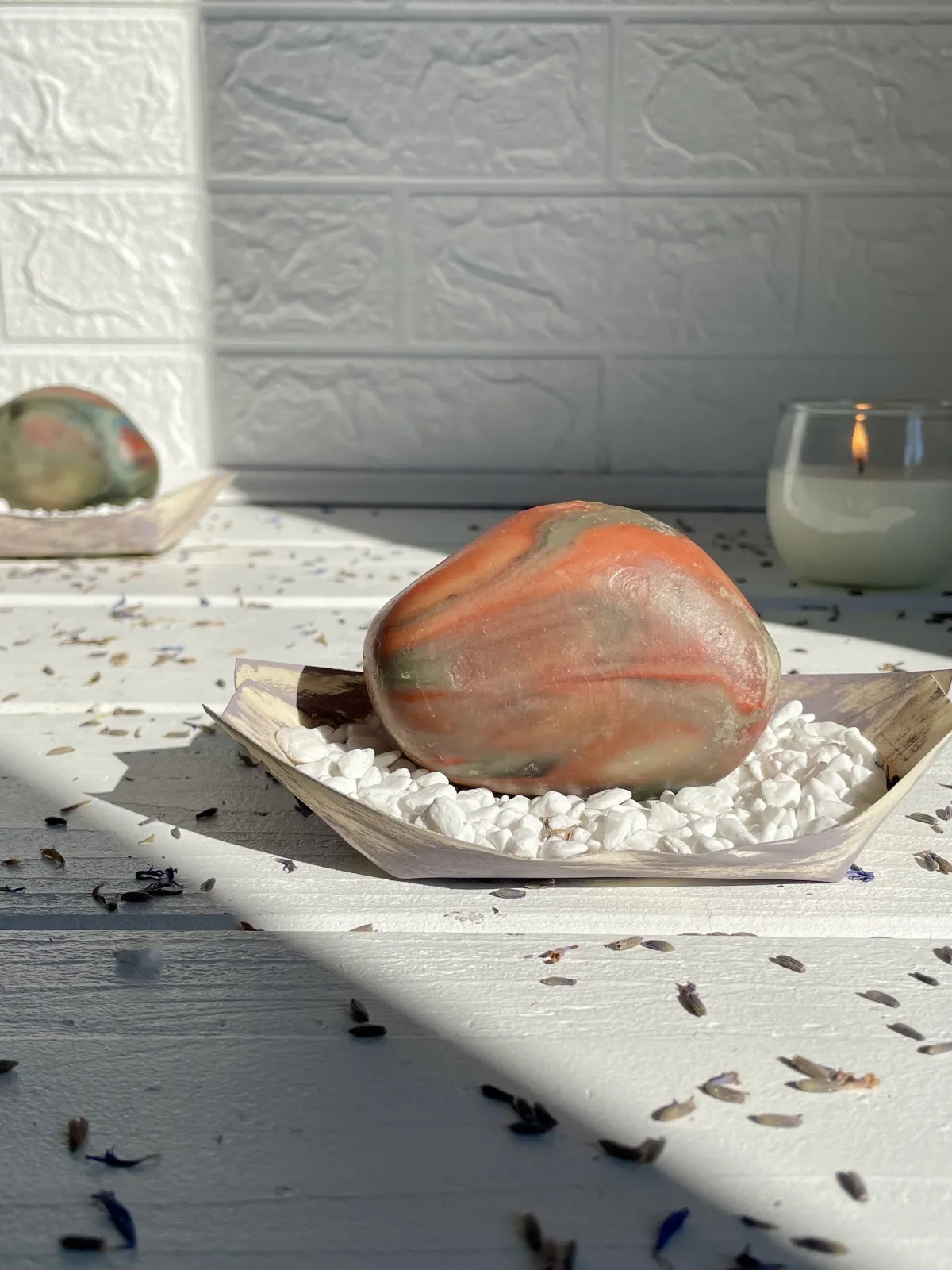 Mixed clays stone soap