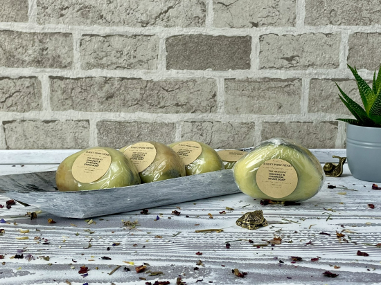 COCONUT AND CHARCOAL STONE SOAP