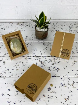 White clay, salt & charcoal eroded stone soap
