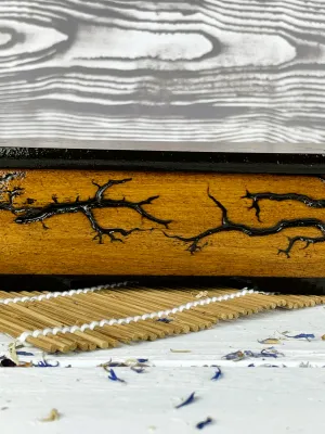 Elegant Lichtenberg wooden jewelry box