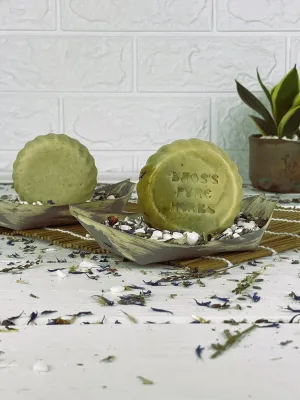 White clay & salt round soap