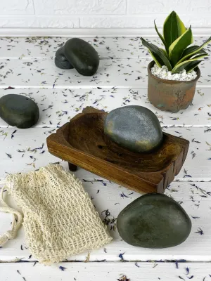 Light charcoal stone soap