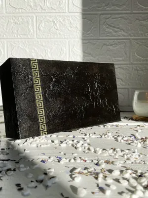 Lichtenberg wooden memory box with dark wenge and hazelnut finish