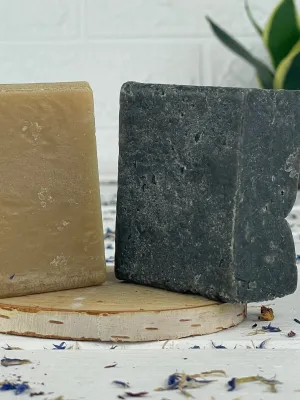 Coconut, olive & carbon classic soap set