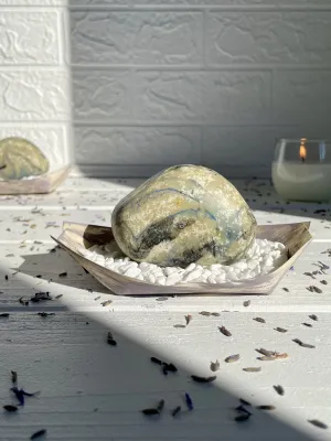 Salt stone soap