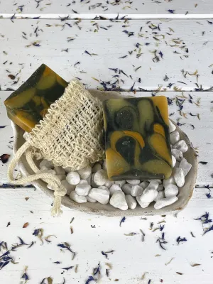 Coconut, sea buckthorn & charcoal classic soap