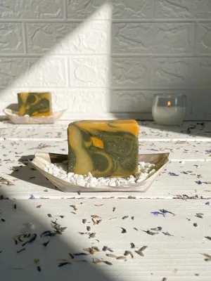 Coconut, sea buckthorn & charcoal classic soap