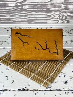 Elegant Lichtenberg wooden jewelry box