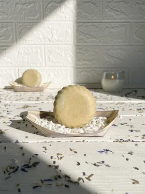 White clay round soap