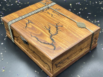 WOODEN JEWELRY BOX-HAZELNUT