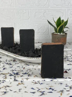 Black classic soap with golden mica