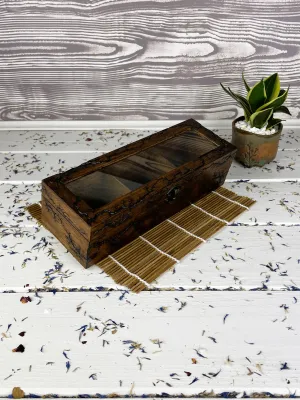 Lichtenberg wooden watch box with hazelnut finish