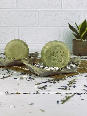 White clay round soap