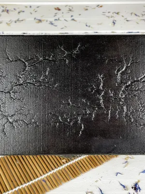 Lichtenberg wooden memory box with dark wenge and hazelnut finish