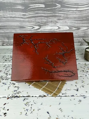 Lichtenberg wooden jewelry box with mahogany finish