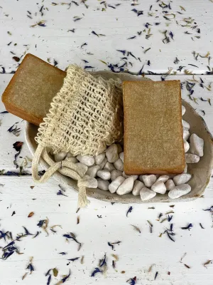 Coconut classic soap with golden mica