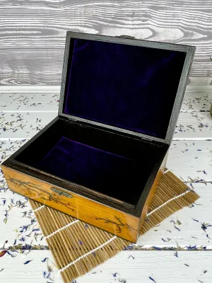 Lichtenberg wooden memory box with hazelnut and wenge finish