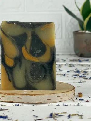 Coconut, sea buckthorn & charcoal classic soap