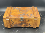 LARGE WOODEN  STORAGE BOX -HAZELNUT 2