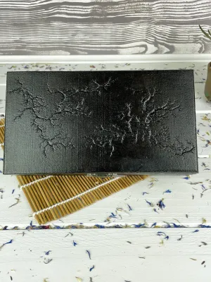 Lichtenberg wooden memory box with dark wenge and hazelnut finish