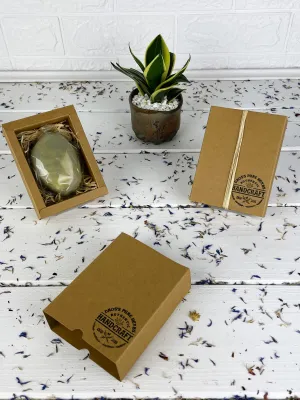 White & green clay stone soap