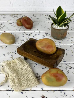 Red clay stone soap
