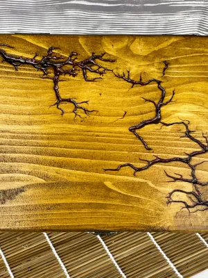 Lichtenberg wooden jewelry box with walnut finish