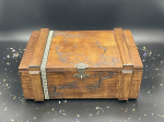 LARGE WOODEN STORAGE  BOX -HAZELNUT 1