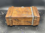 LARGE WOODEN STORAGE  BOX -HAZELNUT 1