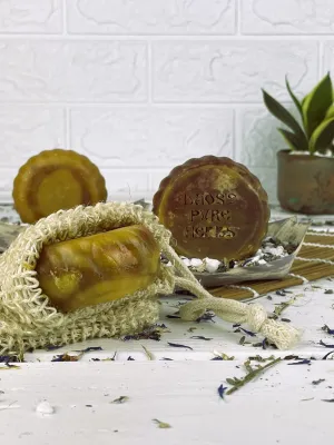 Red clay round soap