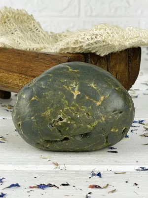 Blue clay eroded stone soap