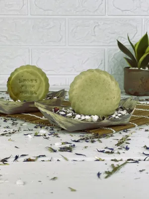 White clay & salt round soap