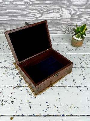 Lichtenberg wooden memory box with chestnut finish