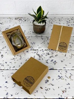 White & blue clay stone soap
