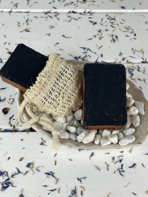 Black classic soap with golden mica