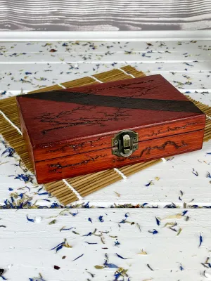 Lichtenberg wooden jewelry box with rose and wenge finish