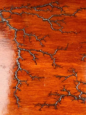 Lichtenberg wooden memory box with chestnut finish