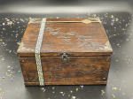 RUSTIC WOODEN  STORAGE BOX -WENGE/HAZELNUT