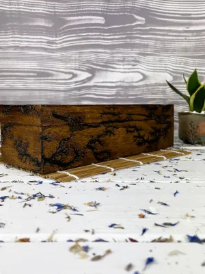 Lichtenberg wooden watch box with hazelnut finish