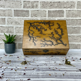 THE ARTISAN'S LARGE WOODEN  JEWELRY BOX-WALNUT