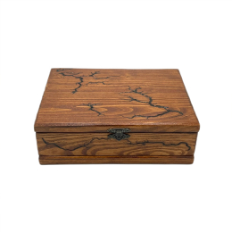 WOODEN JEWELRY BOX-HAZELNUT