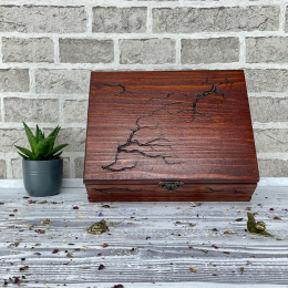 THE ARTISAN'S WOODEN JEWELRY  BOX-CHESTNUT