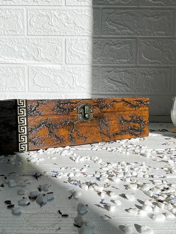 Product Lichtenberg wooden watch box with hazelnut finish Image