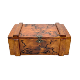 LARGE WOODEN  STORAGE BOX -HAZELNUT 2