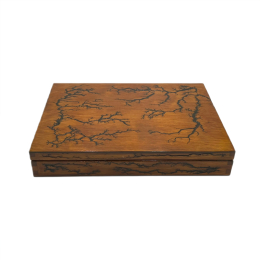 LARGE WOODEN  JEWELRY  BOX-OAK