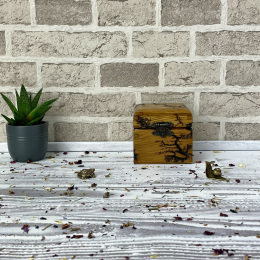 AUFBEWAHRUNGSBOX AUS HOLZ - HASELNUSS