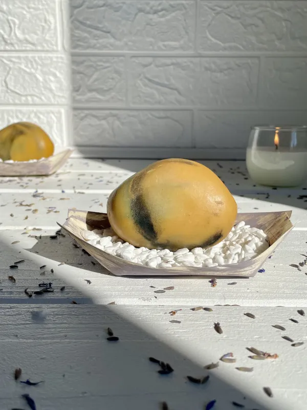 Product Coconut, sea buckthorn & charcoal stone soap Image