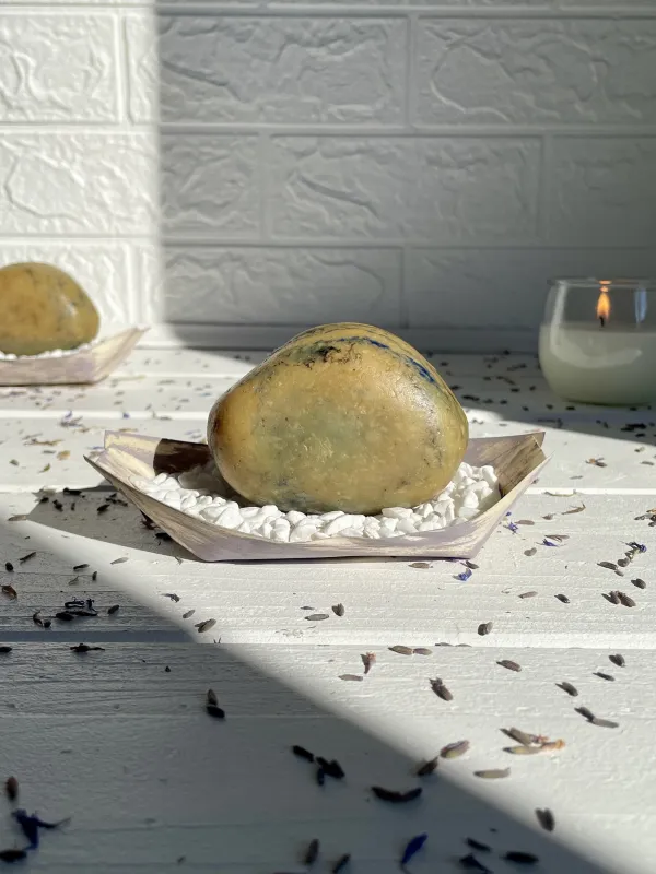 Product White & blue clay stone soap Image